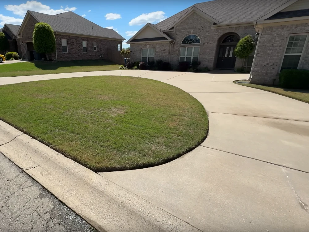 After pressure washing